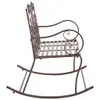 vidaXL Banc de jardin 104 cm fer antique brun Voir les images du produit 2