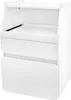 A white cosmetic cabinet with two drawers and an open shelf. Produktbild-Vorschau