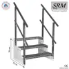 3 Stufen Standtreppe Modell 2 weiß 18 cm Stufenhöhe 100 cm Produktbild-Vorschau 1