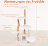 COSTWAY škrabadlo 168 cm vysoké dřevěné, kočičí strom s Náhled obrázku produktu 3