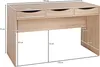 FineBuy Bureau MASSA 120 cm Bureau de bureau en chêne Voir les images du produit 3
