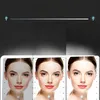 A triptych of a woman's face reflected in a lighted makeup mirror, showing different lighting levels. Voir les images du produit