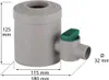 A product shot of a rain collector with dimensions indicated. Anteprima dell’immagine prodotto