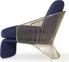 Blau Sitzmöbel Luxus Sessel Einrichtung Wohnzimmer Designer Produktbild-Vorschau 2