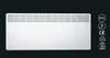 A white electric heater with vents on a black background. Anteprima dell’immagine prodotto