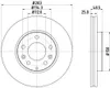 2 Bremsscheiben innenbelüftet Ø 72 mm 25 mm HELLA passend Produktbild-Vorschau 6