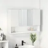 vidaXL Zrkadlová skrinka na stenu, biela, 80 x 17 x 55 cm, Náhľad obrázku produktu 2