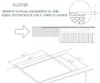 Diagrams illustrating the installation and dimensions of a cooktop extractor. Náhled obrázku produktu
