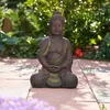 XXL Antiker Buddha 50cm braun / grün Garten Deko Figur Produktbild-Vorschau 3