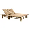 The Living Store 2-Personen-Sonnenliege mit Auflagen Bambus Produktbild-Vorschau 1
