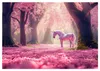 Fototapete Für Die Wand Einhorn im rosa Blumenwald für Produktbild-Vorschau 5