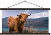 MuchoWow® Textilposter Schottisches Hochlandrind - Berg - Produktbild-Vorschau 1