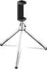 A silver tripod with a black phone holder attached. Anteprima dell’immagine prodotto