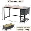 Bürotisch mit Regal und 2 Schubladen, Schreibtisch 140 cm Produktbild-Vorschau 7