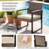 Set di mobili da giardino in polyrattan COSTWAY, set da Anteprima dell’immagine prodotto 6