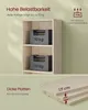 A product image showcasing a bookshelf with weights on shelves and a close-up of the shelf material. Produktbild-Vorschau
