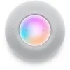 A top-down view of a white Apple HomePod mini smart speaker. Voir les images du produit