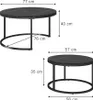 Ensemble de table basse Vicco Montreal Noir 77x40cm 2 Voir les images du produit 7