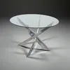 4-Fuß-Esstisch mit Ø110 cm Glasplatte Produktbild-Vorschau 4
