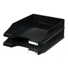 A black plastic two-tier letter tray organizer. Anteprima dell’immagine prodotto