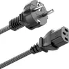 deleyCON 1m Kaltgerätekabel - Nylon Kabel - Netzkabel Produktbild-Vorschau 3