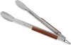 Linnuo Grillzange aus Edelstahl und Holz Griff 45cm extra Produktbild-Vorschau 1