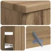 vidaXL Mobiletti per lavabo ZWOLLE, effetto legno Anteprima dell’immagine prodotto 6