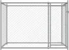vidaXL Hundezwinger mit Tür Grau 2x2x1,5 m Verzinkter Stahl Produktbild-Vorschau 4