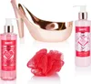 BRUBAKER Cosmetics Set da bagno e doccia 4 pezzi Lampone Anteprima dell’immagine prodotto 2