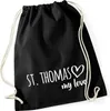 Huuraa Turnbeutel St. Thomas my love 12 Liter Black Produktbild-Vorschau 1