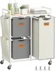 VASAGLE Wäschekorb 3 Fächer, Wäschesammler 100 L, Produktbild-Vorschau 1