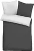Mikrofaser-Wendebettwäsche - Grau - Anthrazit - 135 x 200 Produktbild-Vorschau 1