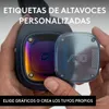 Hands holding a blue and gray gaming headset with a detachable ear cup. The ear cup has a metallic finish with the "A30" logo. The headset ear cup has a colorful, iridescent inner design. Anteprima dell’immagine prodotto