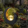 LED Mondsichel Solarleuchte mit Glaskugel Höhe 30,5 cm Produktbild-Vorschau 6