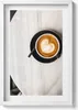 Eine Tasse Kaffee mit einem Herz– Wandbild mit Rahmen – Produktbild-Vorschau 1