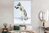 MuchoWow® Poster Wolfsähnlicher Hund auf weißem Hintergrund Produktbild-Vorschau 4