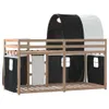 Möbel Etagenbett mit Vorhängen Weiß Schwarz 90x200 cm Produktbild-Vorschau 5
