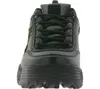 A close-up, front-facing view of a black sneaker. Produktbild-Vorschau