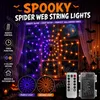 Halloween-Spinnennetz mit 70 LED-Lichtern, 8 Modi, Produktbild-Vorschau 7
