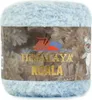 A ball of light blue, fluffy yarn with a label showing the brand name and a cartoon koala. Produktbild-Vorschau