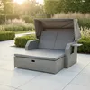Mucola Strandkorb Rattan Sonnenbett mit verstellbarem Dach Produktbild-Vorschau 11