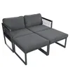 Flieks Gartenlounge Set 4-pièces, meubles de balcon meubles Voir les images du produit 6