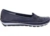 Gemini Damen Slipper Ballerina Leder Cutouts Blumenmuster Produktbild-Vorschau 3