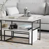 2er-Set Couchtisch, Eckiger Beistelltisch, Kaffeetisch mit Produktbild-Vorschau 12