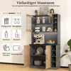 A kitchen hutch with various storage compartments and an espresso machine displayed. Produktbild-Vorschau