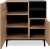 Kommode Ted 80cm 2 Türen - Eiche/schwarz Produktbild-Vorschau 5
