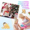A collage of images showing a mother and daughter opening gifts at Christmas, a mother and daughter opening a gift, and a cartoon cat. Produktbild-Vorschau