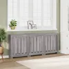 vidaXL Kryt chladiča sivý Sonoma 205x21,5x83,5 cm Náhľad obrázku produktu 2