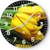 Wanduhr - Rund - Glasuhr - Tulpen Strauß Spiegelreflexion Produktbild-Vorschau 1
