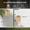 Solar Stehlampe Rattan Solarlampen mit Lichtsensor 3 Produktbild-Vorschau 4